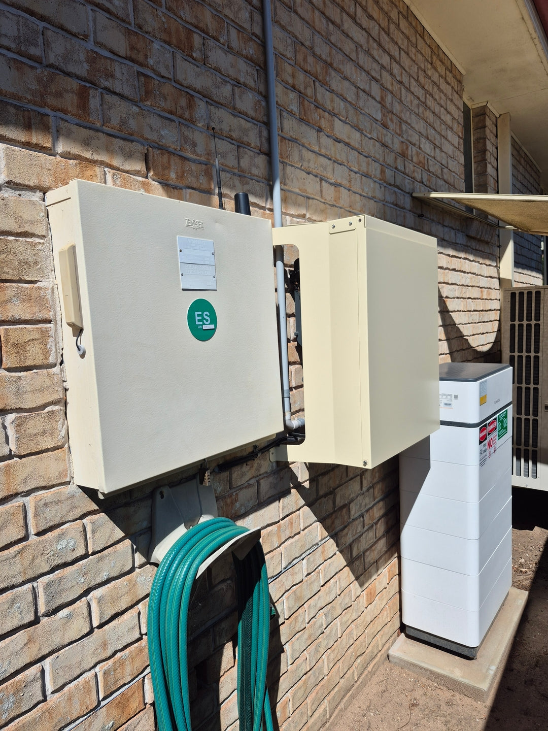 Large Solar Inverter Cover in Classic Cream installed - customer photo