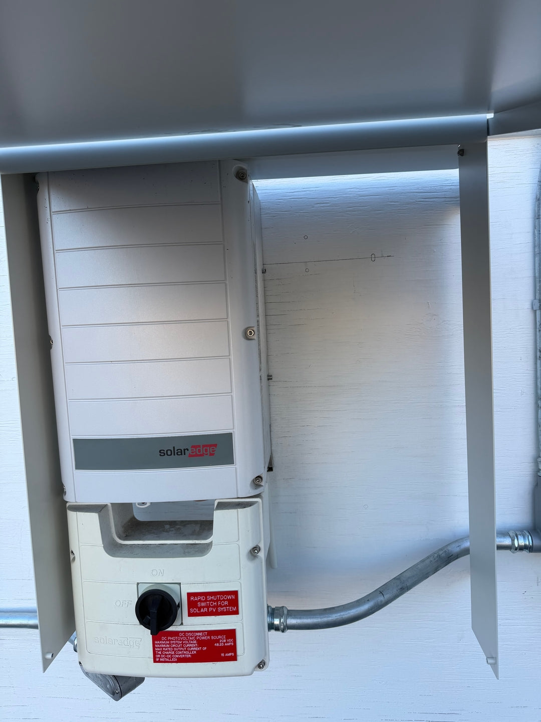 Large Solar Inverter Cover installed - customer photo