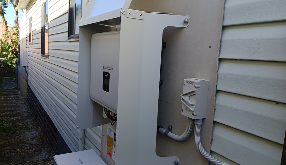 Large Solar Inverter Cover installed - customer photo