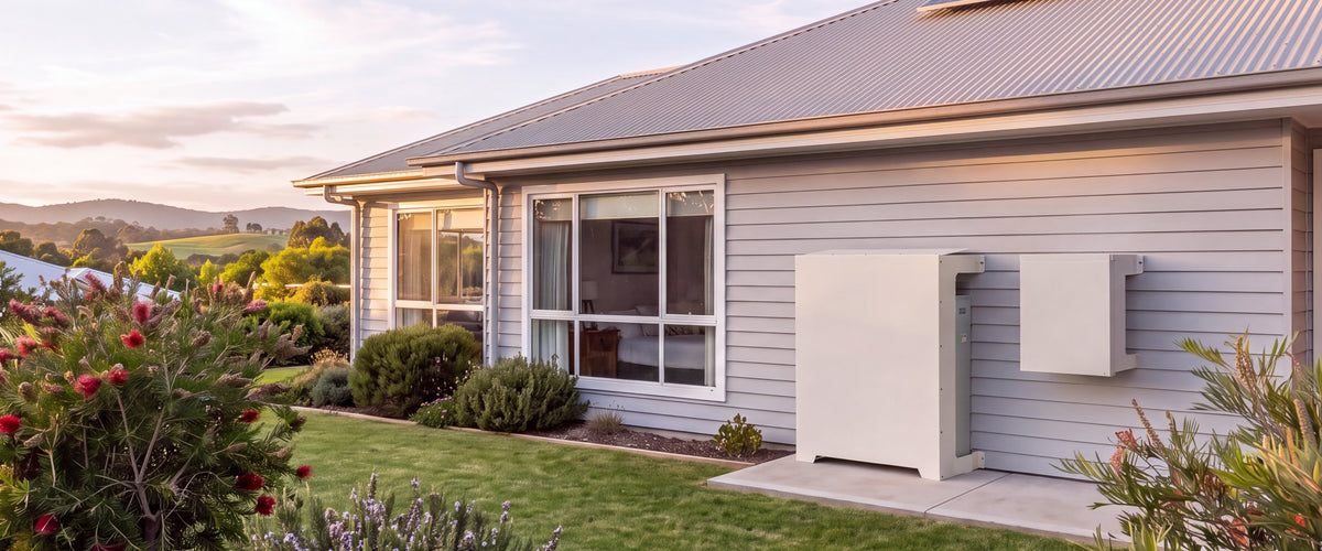 Sunridge Covers battery cover and solar inverter cover installed on an Australian home
